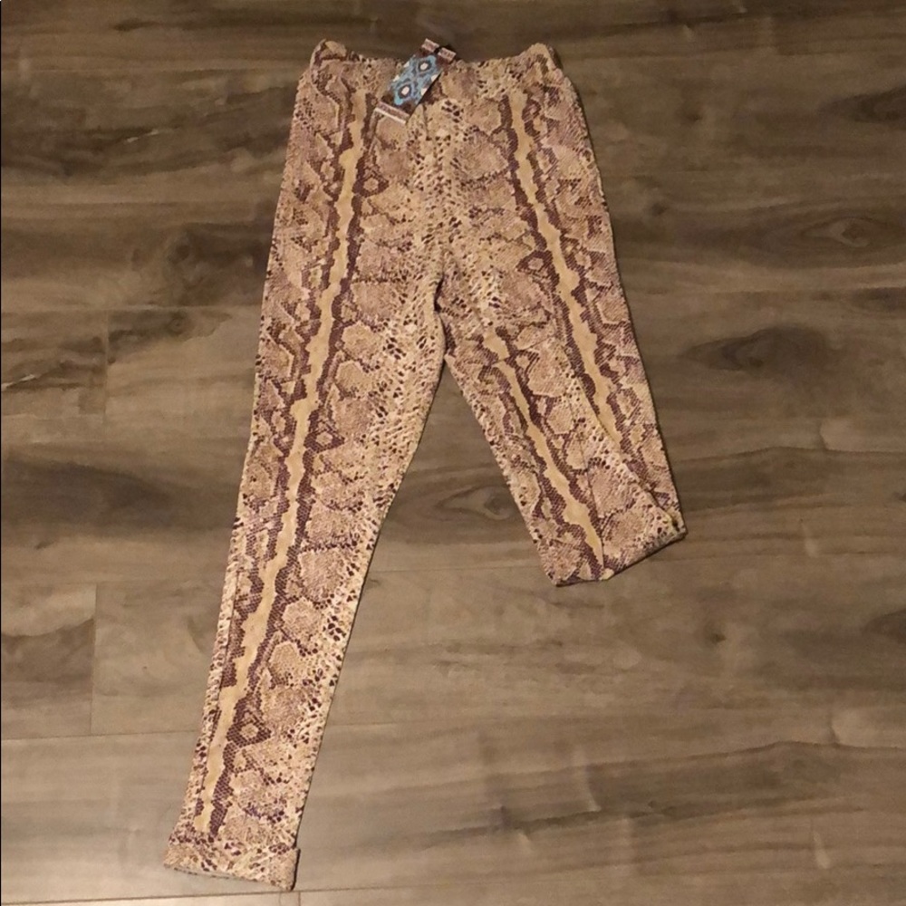 Boohoo snake print skinny trousers